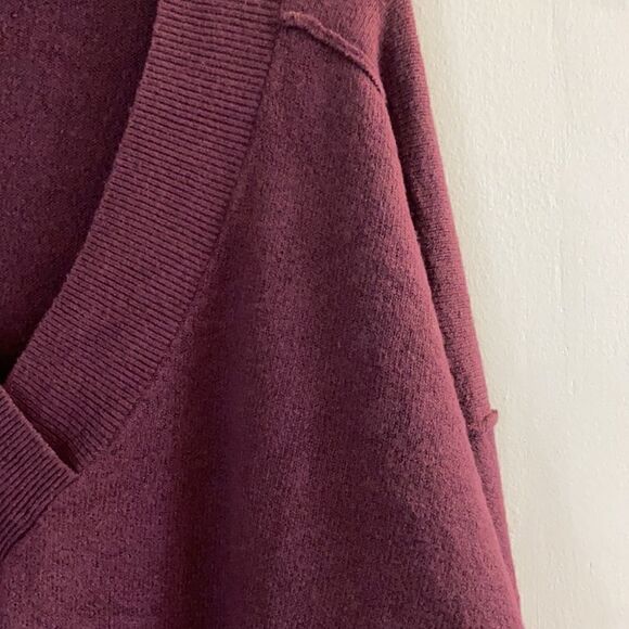 Nordstrom Abound Dolman V-Neck Tunic Sweater Size Large Burgandy - Picture 6 of 8